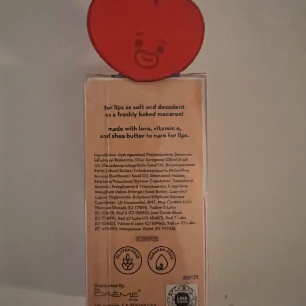 The Crème Shop BT21 Macaron Lip Balm - Strawberry Tinted Limited Edition